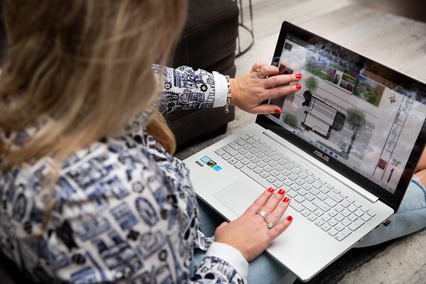 Woman with laptop