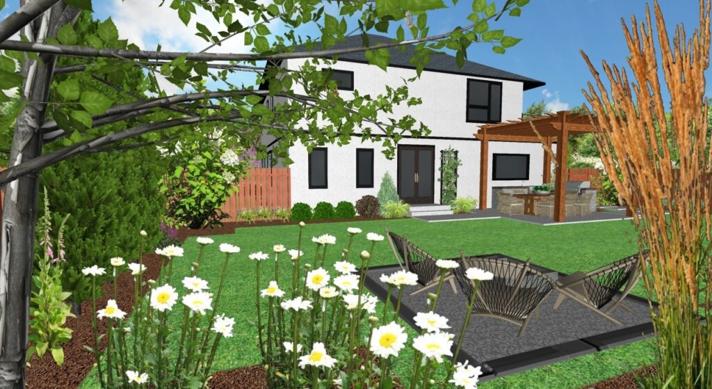 3D house garden