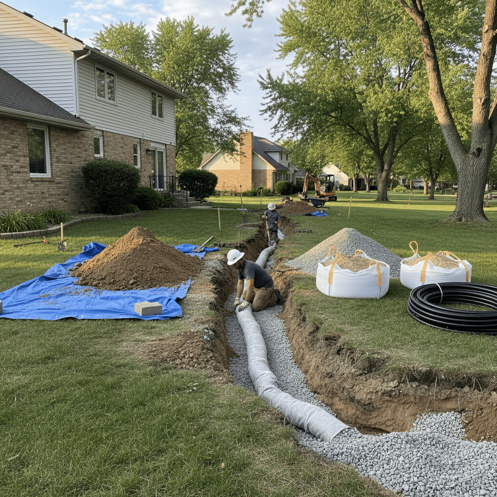 French Drain Installation