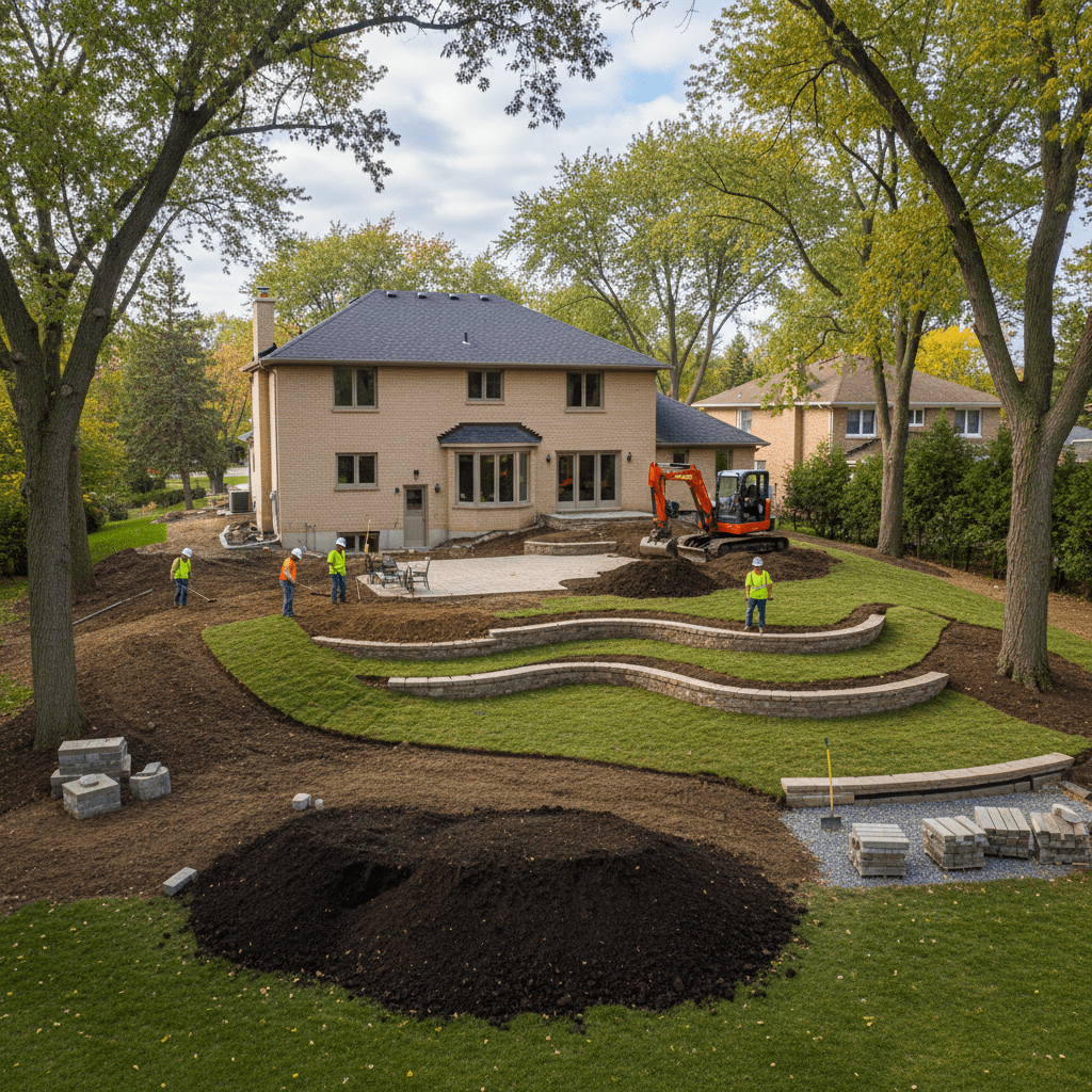 Landscape Grading & Resloping Design in Des Plaines, IL
