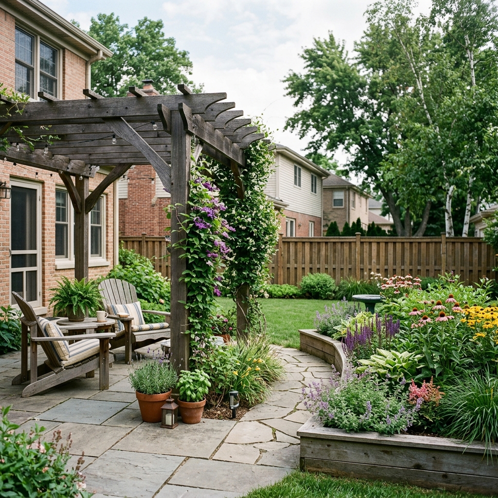 Backyard design near Lincoln Middle School Park Ridge