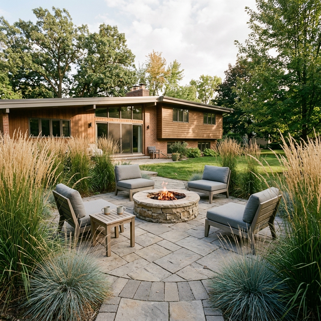 Backyard outdoor living space near Prospect HS Mount Prospect